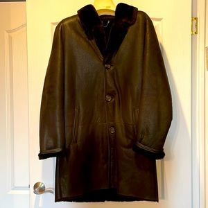 NWT! Shearling natural man coat! Made in Turkey.